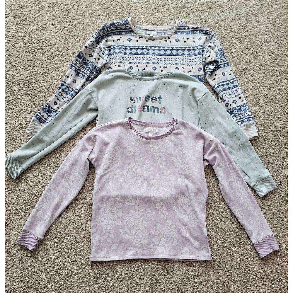 LC Lauren Conrad Sleep Tops Size Small Pullover Sleepwear (Lot Of 3) Cozycore